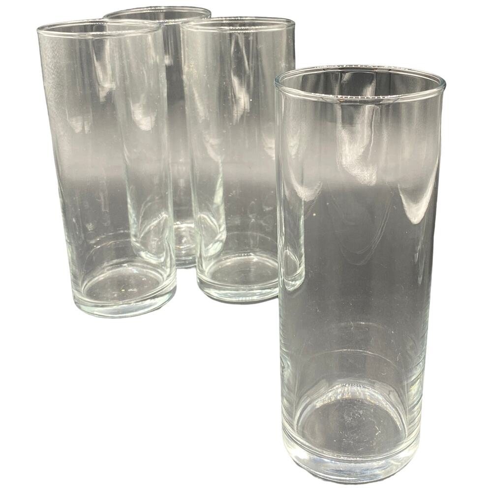 4 Vtg LIBBEY Tall Ice Tea Glasses Highball Tom Collins Cocktail USA 60s MCM - Picture 2 of 5